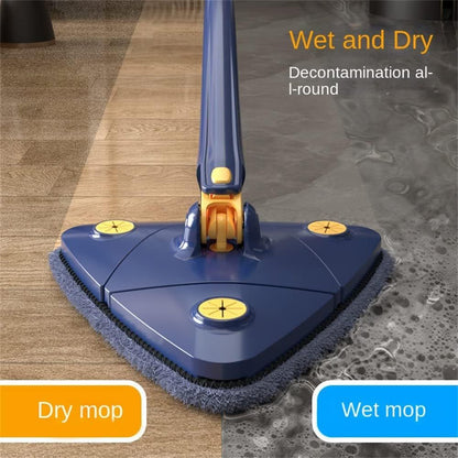 360° Rotating Adjustable Triangle Mop with Extendable Handle
