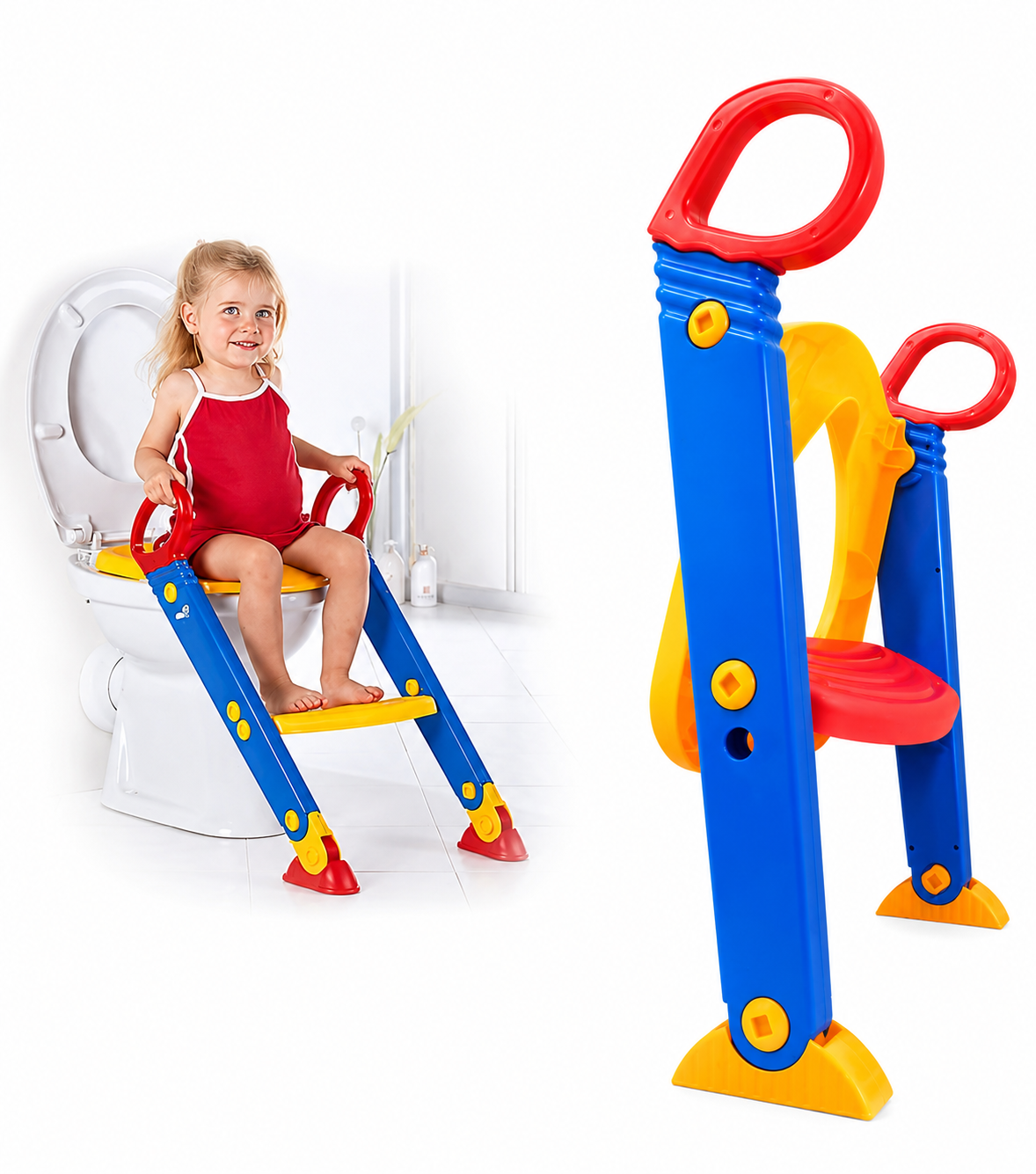 Adjustable Kids Toilet Training Seat with Ladder