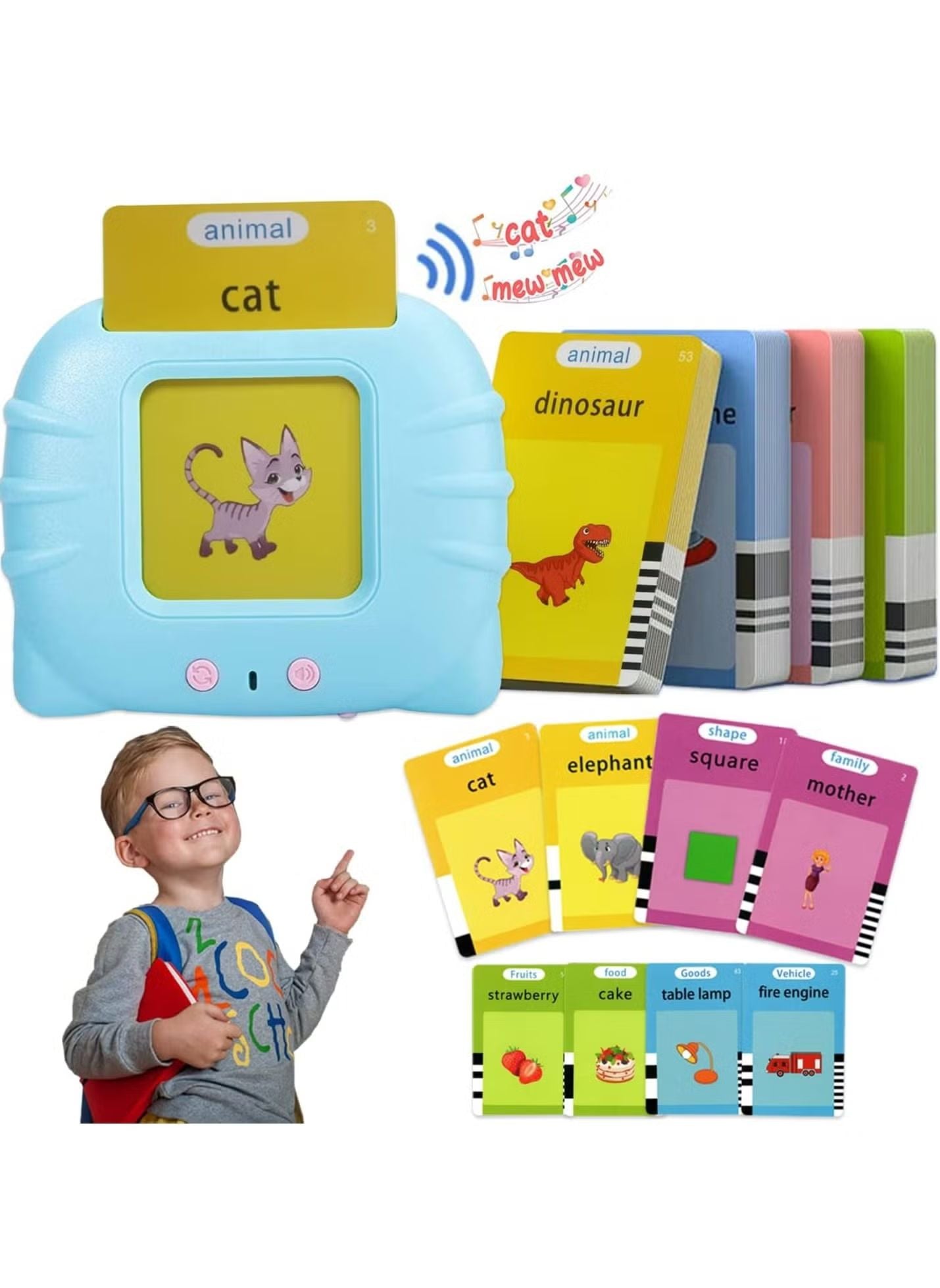 Talking Flash Cards for Kids with 112 Learning Cards and 224 Sight Words
