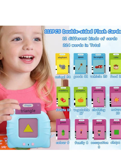Talking Flash Cards for Kids with 112 Learning Cards and 224 Sight Words